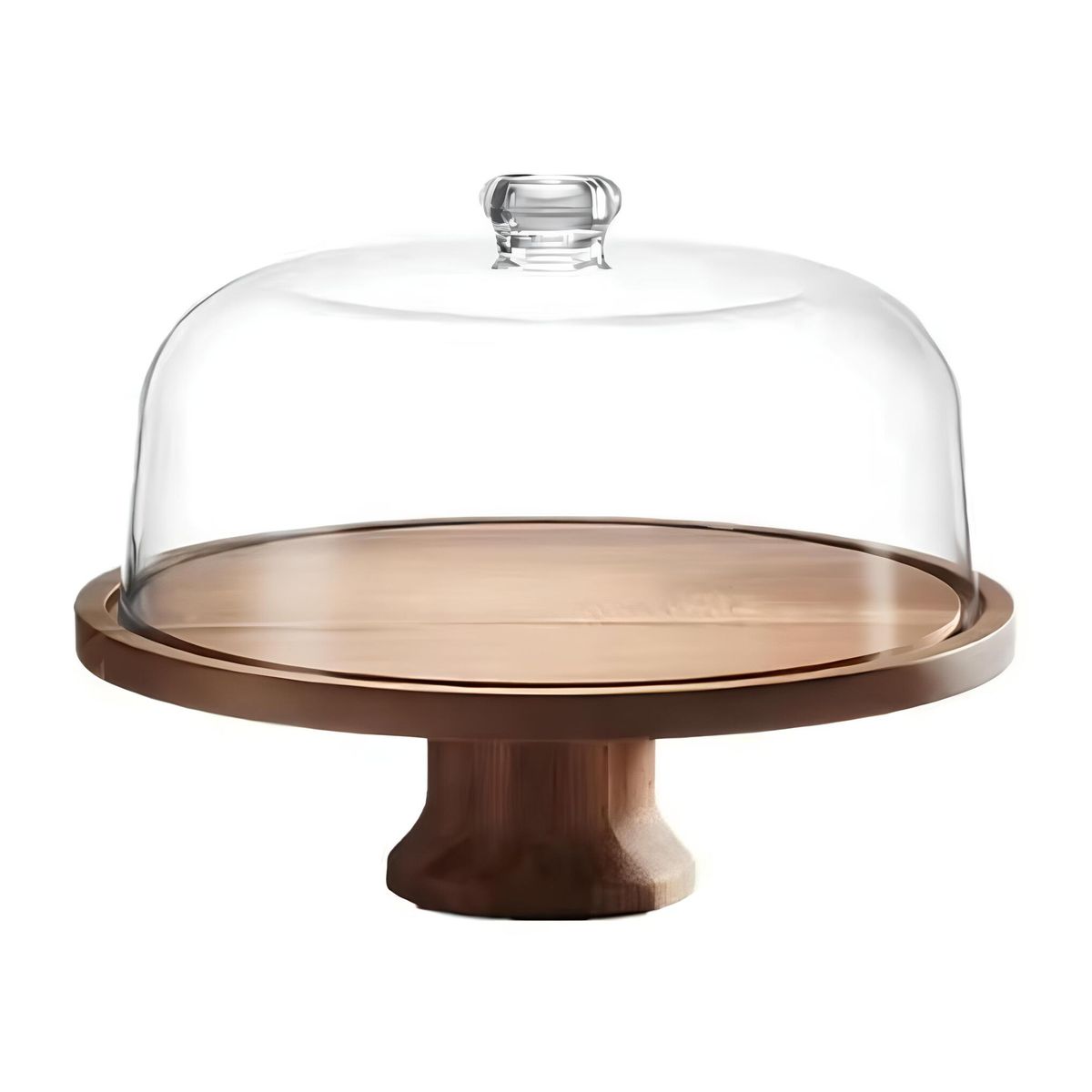 Hout koekstaaner met glas dome